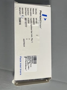 PerkinElmer N9306233 Liner 4mm Focus W/Wool 5 Pack Capillary Gas Inlet Liners - Picture 1 of 4