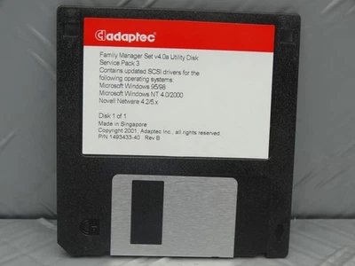 Adaptec Family Manager Set Version 4.0 Utility Disk PN:1493433-40 - Image 1 of 4