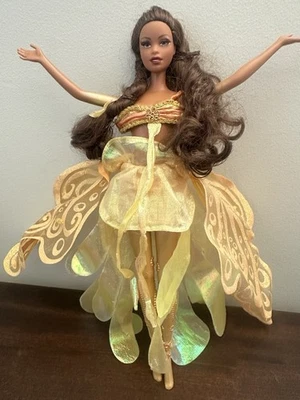 Muñeca Barbie Fairytopia Wonder Fairy Kindlee 2004 AA Gold Top Flores_Alas Trabajo Foto 1 de 4