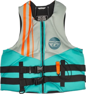 Fly Racing 221-304032X Neoprene Floatation Vest 2XL Teal/Grey/Orange - Picture 1 of 1