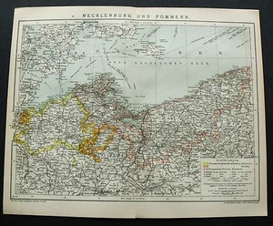 1893.Geotopographische Karte = Mecklenburg-Vorpommern = Mecklenburg und Pommern - Bild 1 von 1