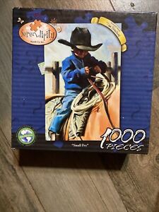 SERENDIPITY SMALL FRY 1000 PIECE JIGSAW PUZZLE ARTIST TOM BROWNING Rodeo Roping