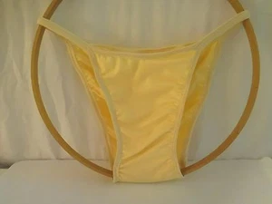Men's G string Seamless BODY HUGGER Quality Spandex Lite Yellow 1 day Shipping - Picture 1 of 2
