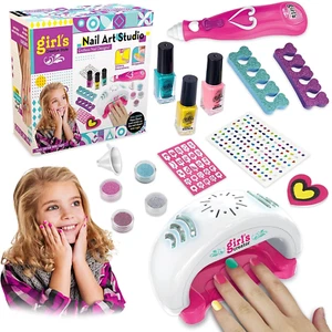 Kid Nail Studio Set Kids Nail Polish Kit Girls Nail Salon Games Kids Manicure Se - Picture 1 of 12