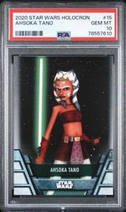 AHSOKA TANO 2020 Star Wars Holocron JEDI-15 C1 💎 PSA 10 💎 POP 🍿3 recortes clones - Imagen 1 de 2