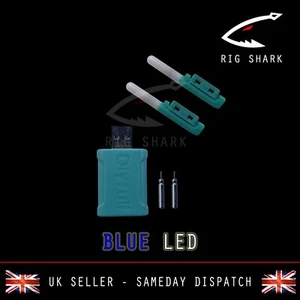 Rig Shark™ SMART BLUE LED Nacht Meer Angelrute Spitzenlicht + USB Ladegerät Combo - Bild 1 von 5