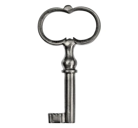 Antique Key - FINELY SHAPED BOW Iron Casket Key 2¼" - ref.k807 Cover