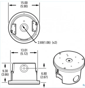 Pelco IBPBBAP-EI Umwelt Deckenrückseite Box und Adapterplatte IBP Serie - Bild 1 von 1