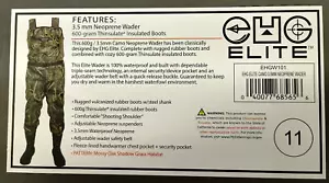 Size 11 EHG Elite Mossy Oak Shadow Grass Habitat Neoprene Waders NEW IN BOX - Picture 1 of 5