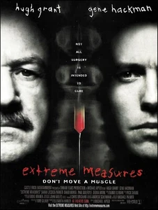 Gene Hackman Hugh Grant 1996 Extreme Measures Castle Rock movie advertisement ad - Picture 1 of 3