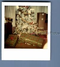 FOUND COLOR POLAROID P+6309 VIEW OF PRESENTS UNDER CHRISTMAS TREE