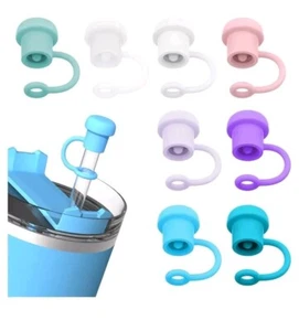 Adjustable Straw Cover Cap for Stanley, Yeti, Owala etc Cup Simple Modern 8 Pack - Picture 1 of 8