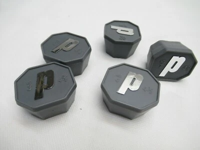 **NOS** PRINCE GRAY / CHROME STYLE BUTTCAP FOR TENNIS RACQUETS (CHOOSE SIZE)