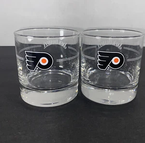 Jack Daniels Philadelphia Flyers Logo Rocks Glasses (Set Of 2) - Picture 1 of 9