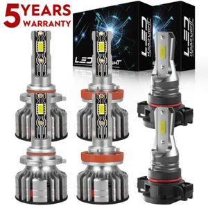 For Jeep Grand Cherokee 2011-2013 LED Headlight High/Low + Fog Lights Bulbs 8AQC - Picture 1 of 19