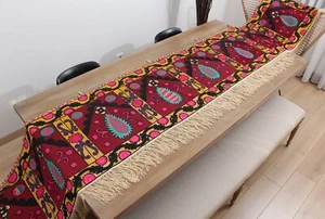 Suzani Uzbek Suzani 1.90' x 11.48' VINTAGE FAST Shipment With UPS 13138 - Picture 1 of 12