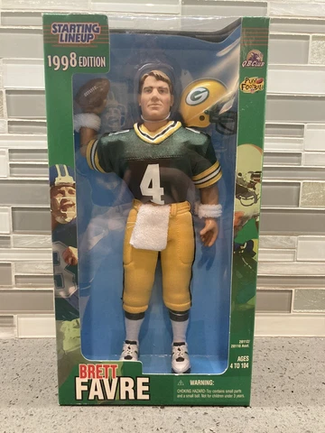 Vintage Starting Lineup Brett Favre 12" Figure NIB 1998 Green Bay Packers Kenner Cover
