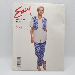 McCall's 8771 Stitch N' Save Misses' Pants Top Sewing Pattern Size 10-16 Uncut - Picture 1 of 6