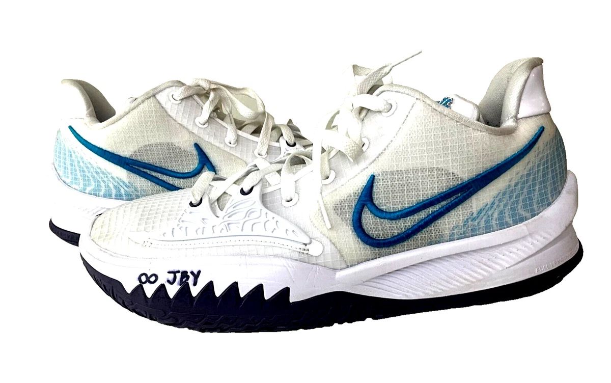 Preços baixos em Nike Kyrie 4 Low White Laser Blue | eBay