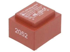 BV302S12010 Transformator: überzogen 1VA 230VAC 12V 83mA Montage: PCB ZETTLER - Picture 1 of 1