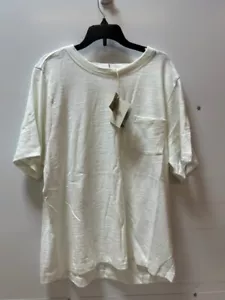 Neu mit Etikett Faherty Slub Damen-T-Shirt Baumwolle Rundhalsausschnitt Tasche - Reiher - Bild 1 von 2