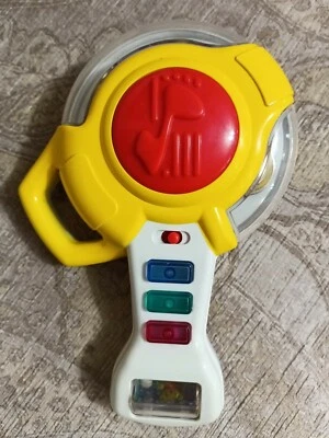 Guitarra musical vintage para bebé con luces, sonidos, música y juguete de pandereta  Foto 1 de 4