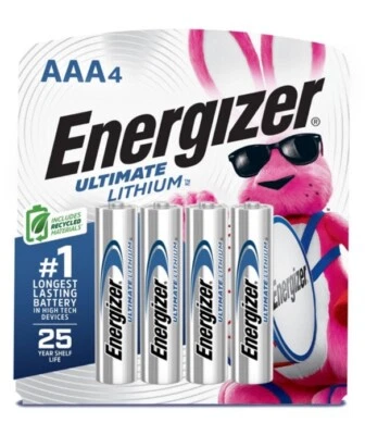 Paquete de 4 pilas AAA de litio Energizer Ultimate Exp 2029 Foto 1 de 4