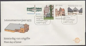 Olanda Scott B509-12 FDC - Anno del patrimonio architettonico - Foto 1 di 1