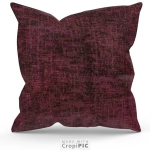 Maulbeer Kissen Velvel Chenille Luxus Deko 2er Set groß 60x60cm - Bild 1 von 2