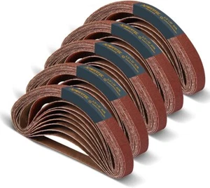 Nastri abrasivi 1/2 x 18 pollici 50PK 10 ciascuno di 40/80/120/180/240 graniglie alluminio - Foto 1 di 1