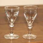 Set of TWO (2) French Vintage Hand Blown Small Liqueur Glasses - Delightful