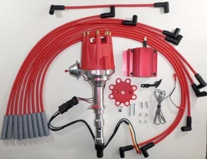 CADILLAC 472 500 1968-74 Small Cap RED HEI Distributor, Coil & Spark Plug Wires - Foto 1 di 5