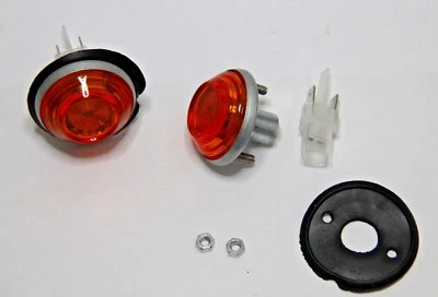 CLASSIC FIAT 500 FIAT 600 PAIR SIDE REPEATER INDICATOR LAMP ORANGE AMBER - image 1 of 3