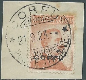1923 CORFU USATO EFFIGIE 20 CENT - RA28-9 - Picture 1 of 1