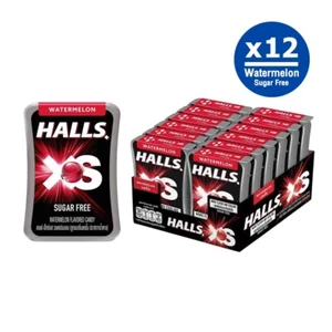 12 x HALLS XS WASSERMELONENGESCHMACK ZUCKERFREI CANDY CHEWY LECKER 15G - Bild 1 von 3