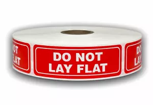DO NOT LAY FLAT Warning Mailing Stickers | 1x3 | 4 Rolls, 1000 Labels Each Roll - Picture 1 of 3