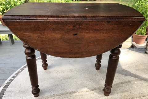 Antique Victorian Drop Leaf Table Salesman Sample or Child's Furniture 18.5” H Cover