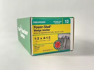 10ct HILLMAN POWERS FASTENERS POWER-STUD WEDGE ANCHOR 1/2" x 4-1/2" 376119 - Picture 1 of 2
