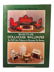 Dollhouse Wallpaper Katzenbach & Warren Ready-To-Use 6 Color Patterns 1977 Book - Picture 1 of 5