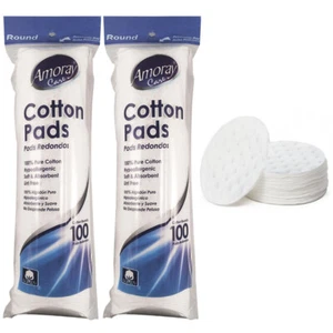 200ct Round 100% Cotton Pads Hypoallergenic Makeup Cosmetics Nail Polish Baby - Picture 1 of 1
