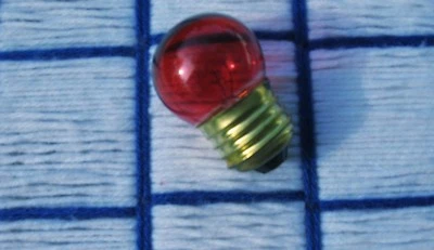 Transparent RED 7.5w S11 marquee 7.5S11 scoreboard sign & night LIGHT BULB 130V  - Image 1 of 4