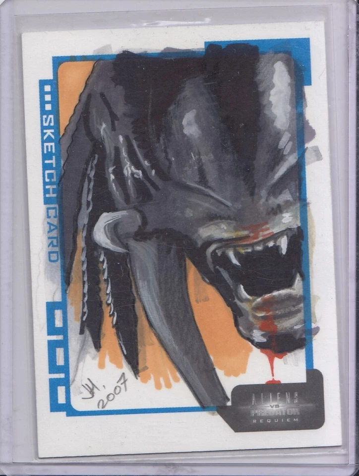 Aliens vs. Predator Requiem Sketch Card By Ingrid Hardy #136/193 Inkworks 2007 - Image 1 of 2