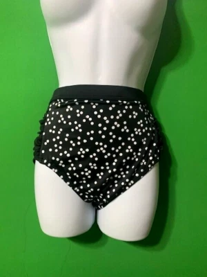 Nuevo Braguita de Natación Venus Bikini - Talla 16 - Punto Blanco y Negro - Forrado Foto 1 de 4