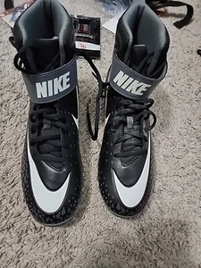 Nike Force Black Shark Men's Sz. 10 Cleats 880109-002 Black Gray Savage Football - Picture 1 of 4