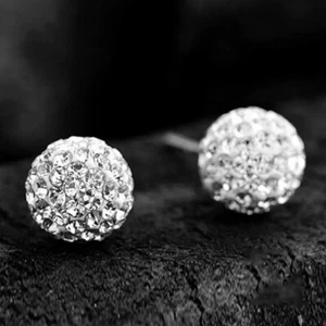 Pendientes En Forma de Micro Bola , Aretes, Earrings, Zarcillos, - Picture 1 of 5