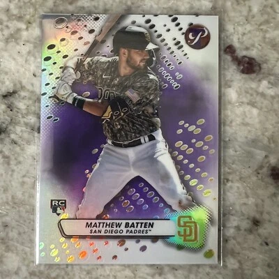 MATTHEW BATTEN 2023 TOPPS PRISTINE Purple /99 PADRES #225 ROOKIE RC - Image 1 of 2
