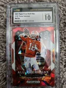 2021 Prizm Draft Picks Red Ice Trevor Lawrence Rc Csg 10 - Imagen 1 de 2