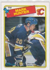 88/89 OPC...MARK HUNTER...CARD # 187...FLAMES...FREE COMBINED SHIPPING