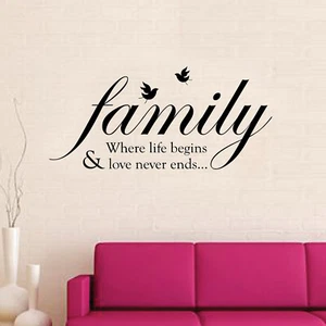 Family Wall Quote Stickers Mural Decal Paper Art Decoration - Picture 1 of 5