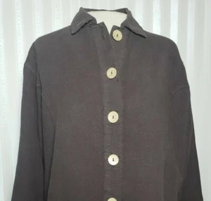 Sea Breeze of California Womens Sz S Cotton Jacket Brown Button Front Pockets  - Picture 1 of 7